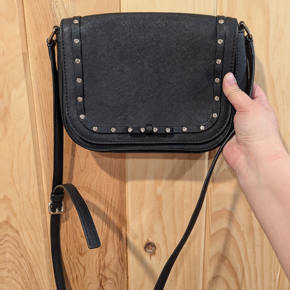 Black Studded Crossbody Bag